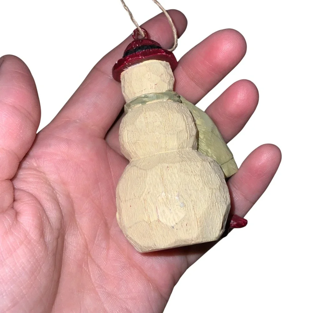 2002 Dayspring Snowman Christmas Ornament Heart Cardinal Red Hat 3